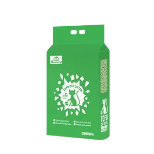 AOWANG  Tofu Cat Litter Clumping,Flushable,Ultra Absorbent and Fast Drying, Natural Ingredients Litter,Solubility in Water,Really Dust-Free,Less Scattering (5.5lb×1bag)