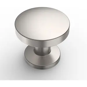 10 Pack Brushed Satin Nickel Round Cabinet Knobs 1.2 Inch(30mm) Single Hole Drawer Dresser Knobs Handles for Bathroom Cabinets