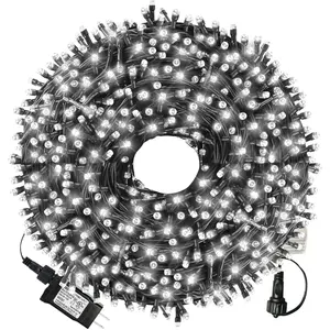 105ft 300 LED Christmas String Lights, End-to-End Plug 8 Modes - UL Certified - Outdoor Indoor Fairy Lights for Christmas Tree, Patio, Garden, Party, Wedding, Holiday (Cool White)