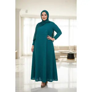 Puffy Winter Dress in Cozy Cut brown warm dress