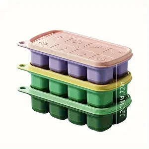 3-Piece Silicone Ice Cube Tray Set With Lids - Food Grade, Flexible Molds For Freezer, Easy Release & Storage - Perfect For Soft Drinks, Whisky, Cocktails & More Ice Cube Tray With Lid Ice Cube Tray With Lid And Bin
