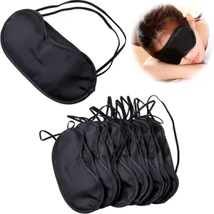 25pcs Disposable Travel Sleep Mask Pack, Pure Polyester Fiber, Comfortable Lightweight Eye Shield, Ideal for Airplane and Outdoor Activities