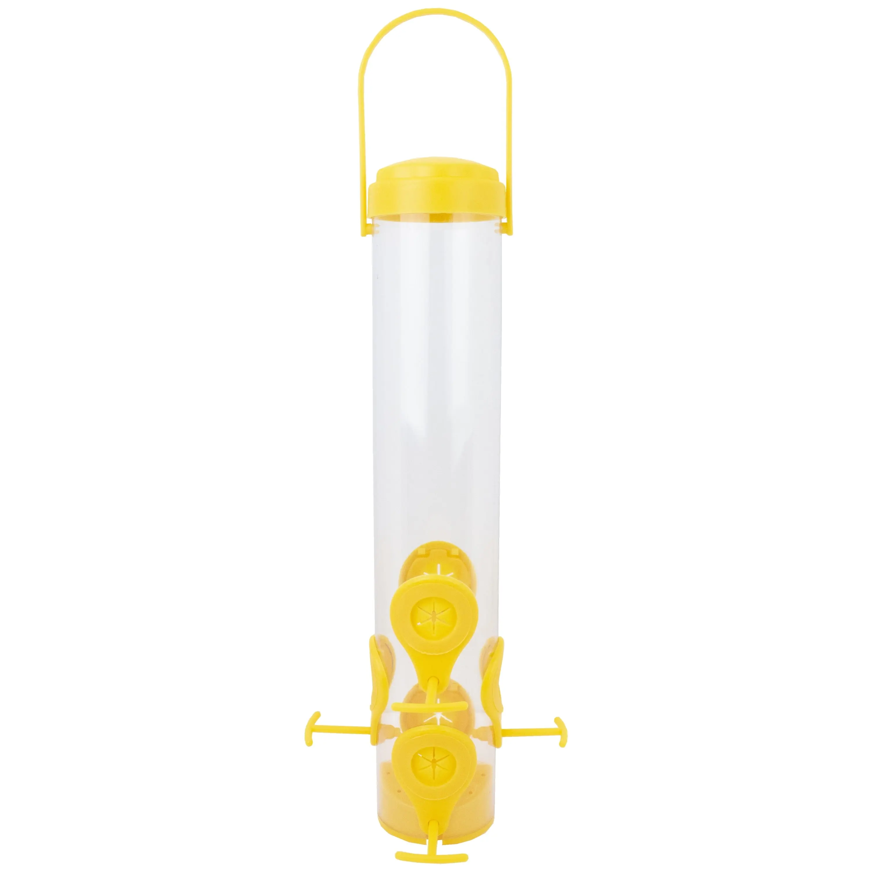 1.5 lbs Finch Plastic Tube Bird Feeder, 6 Ports