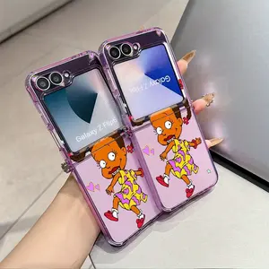 New Funnys Fashions Cool R-Rugrats Protective phone case suitable for Samsung Galaxy Zflip 7 Zflip p5 Zflip 6 Z Flip 7 Flip 5 Flip 6 anti drop transparent soft back cover