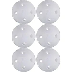 Sports Plastic Baseballs - A-Ball Plastic Batting Practice Baseballs - Plastic Balls - Official Size - White - 6 Pack, 9 inch (Baseball)