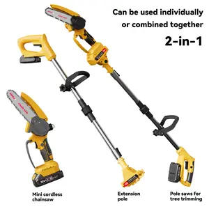 Chainsaw - Portable Electric Cordless Pruning Saw with Upgraded Copper Motor, Rechargeable Battery, Lightweight Design Springtok Tool Kit Cutting Outdoorfun