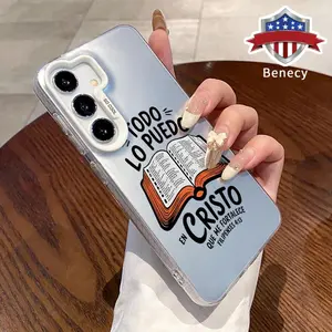 Case Compatible with Galaxy S23  Ultra S24 Plus S25 S22+ Bible Verse Aesthetic Christian Pattern Matte Shockproof Anti-Scratch Stylish Smartphone Cover Cellphone Protective