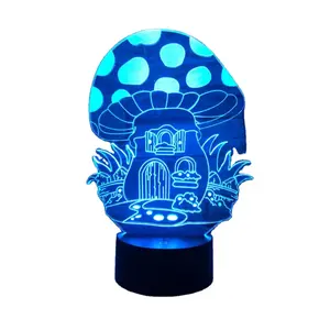 Mystical Mushroom: 3D Color-Changing LED Night Lamp
