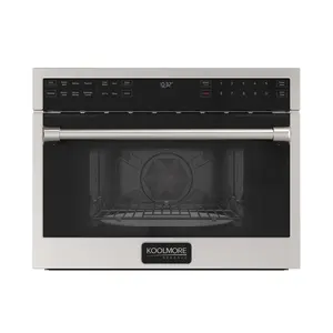 KoolMore Reserve 24 in. Built-In Microwave Convection Oven with Air Fry, 3-in-1 Combo, Sensor Cook, Soft-Close Door, 1.6 cu. ft. in Stainless Steel