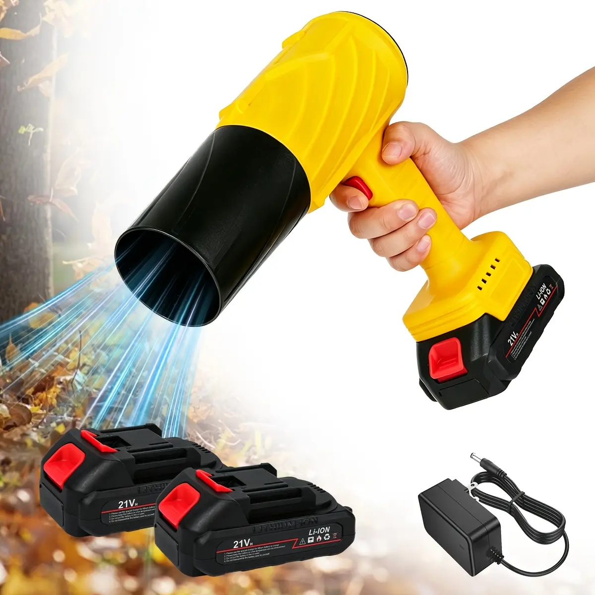 20000RPM Turbo Cordless Leaf Blower, 20V 2.0/4.0AH Battery High Pressure Jet Air Blower, Handheld Car Dryer For Leaf Dust Snow, Home Outdoor Use, Perfect Holiday Birthday Gift