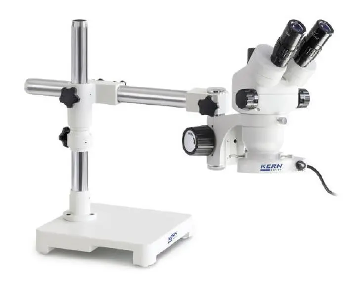 Kern OZM 902 Stereo Microscope Set - Binocular, 0.7-4.5x Zoom Range, Stereo View, Pre-Set Kit, Small Size, Universal Base for Office & Educational Supplies