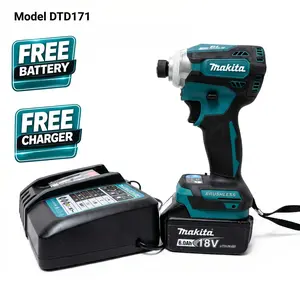 Makita DTD171 Cordless Impact Driver 18V Brushless 1/4 Inch with battery and charger