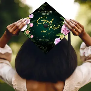 Long Story Short, God Kept Me Graduation Cap Topper