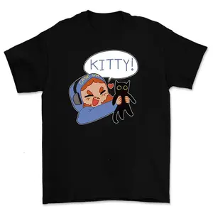 Caseoh Kitty Meme Graphic Tee Playful Quirky Modern Streetwear