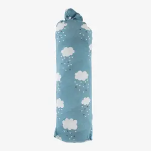 Cloud Blue Swaddle Ultra Soft Lenzing MicroModal Baby Blanket Multi-Use Swaddle Stroller Cover Nursing Cover Snuggle Blanket Cozy Square 45 x 45 Inches