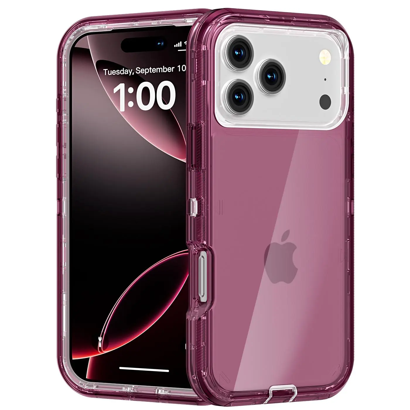 3-Layer Shockproof Clear Case for iPhone 18 Pro Max 17 16 15 14 13 Pro Max, Heavy Duty Transparent Military-Grade Drop Protection Cover