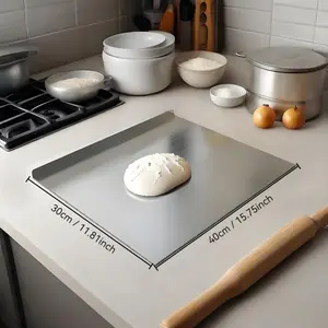 Stainless Steel Cutting Board 40x30cm/40x50cm Durable Large Kitchen Chopping Block for Meat Fruit Vegetables Baking Easy Clean Daily Use