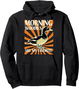 Morning Woody My Favorite Duck Hunting Vintage Pullover Hoodie
