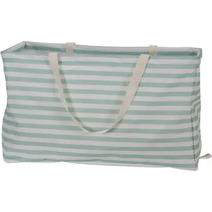 Household Essentials Teal Striped Krush Container All-Purpose Utility Tote