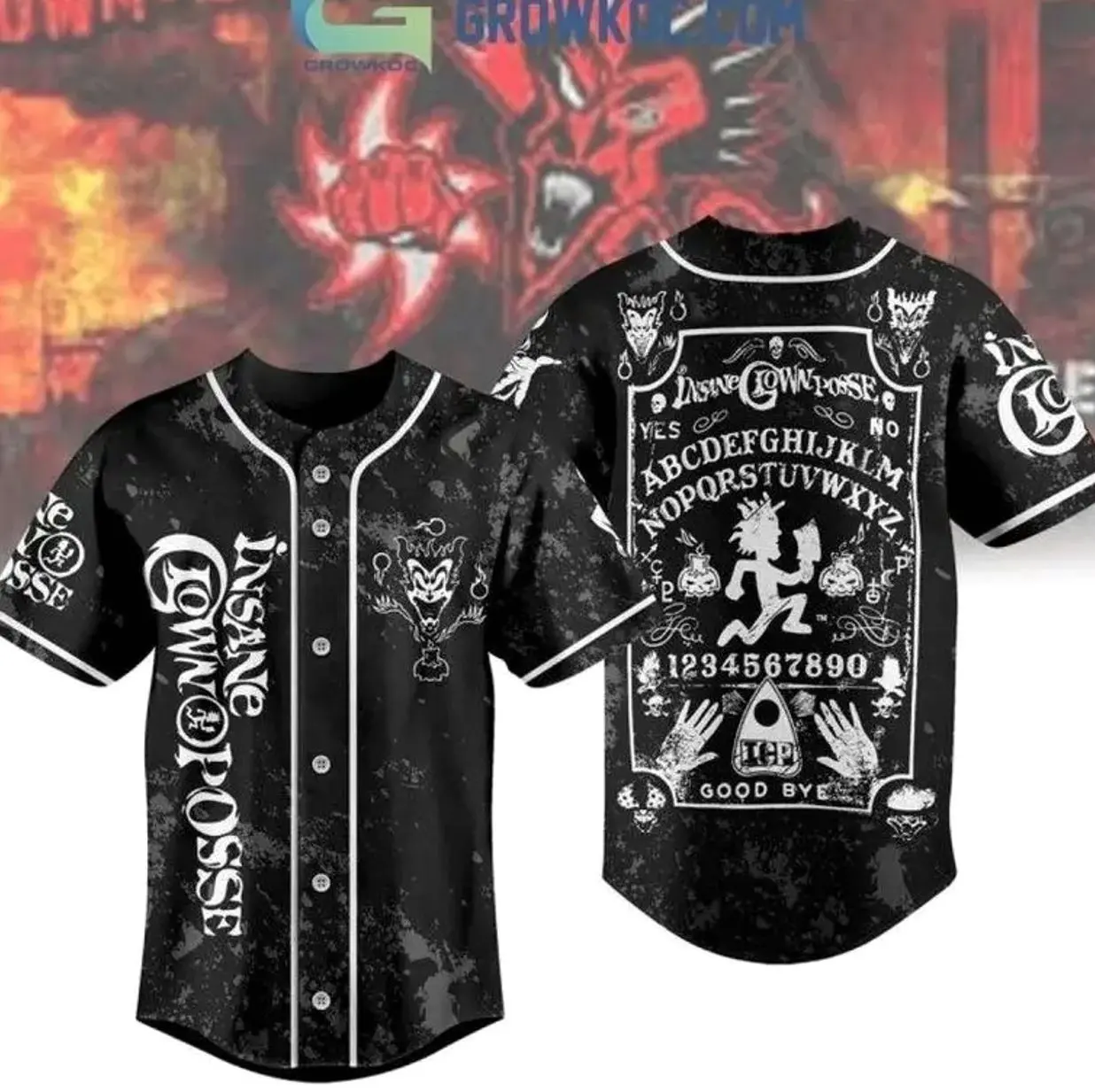 ICP Juggalo Baseball Jersey – Play the Ouija Custom Shirt, Gift For Him, Gift For Her, Full Color Selection, Pick Your Favorite