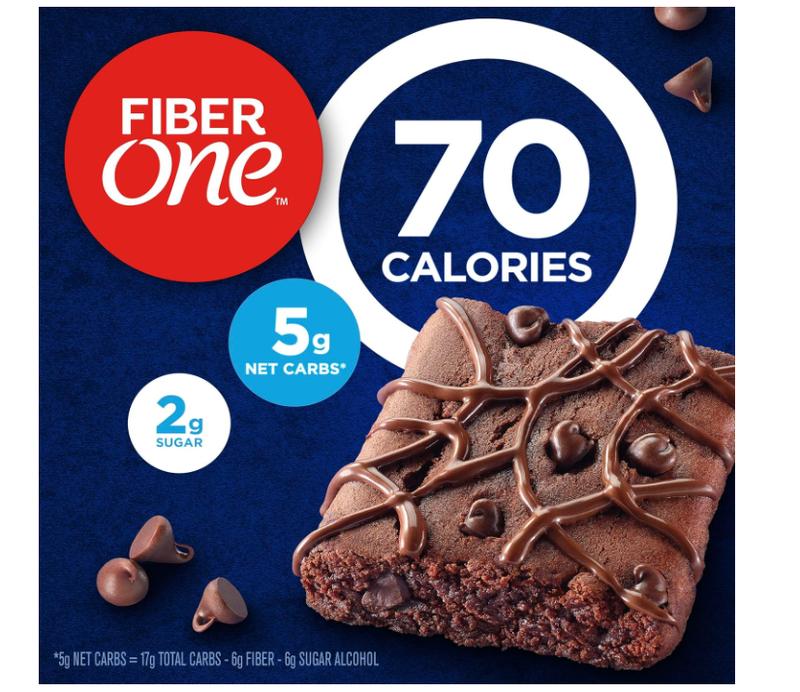 Fiber One 70 Calorie Brownies, Chocolate Fudge Snack Bars, Mega Pack, 18 Ct, 16 oz