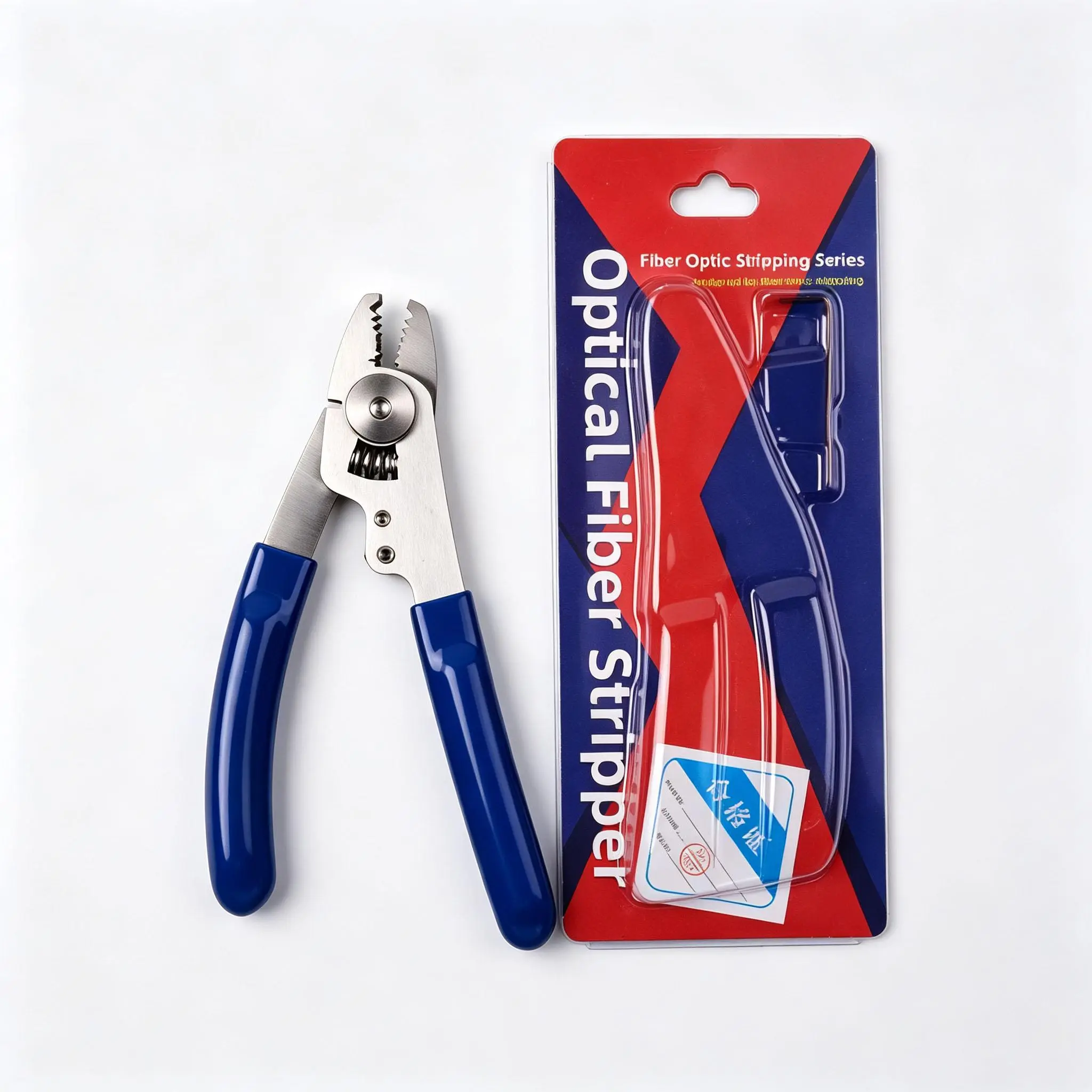 VAEYI Multifunctional Pliers 2 in 1 Fiber Stripper & Cleaning Wipe Strip Fiber Drop Cable 430 Stainless Steel Widened body
