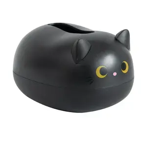 Napkin Storage Box Cat Tissue Box Kitchen Paper Container Desktop Toilet Paper Holder for Bathroom Dormitory
