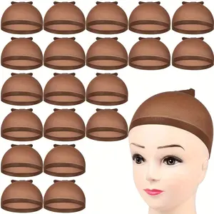 20pcs Deep Wig Caps for Women, Elastic Nylon Wig Caps, Stocking Net Hats, Comfortable and Durable Hair Accessories