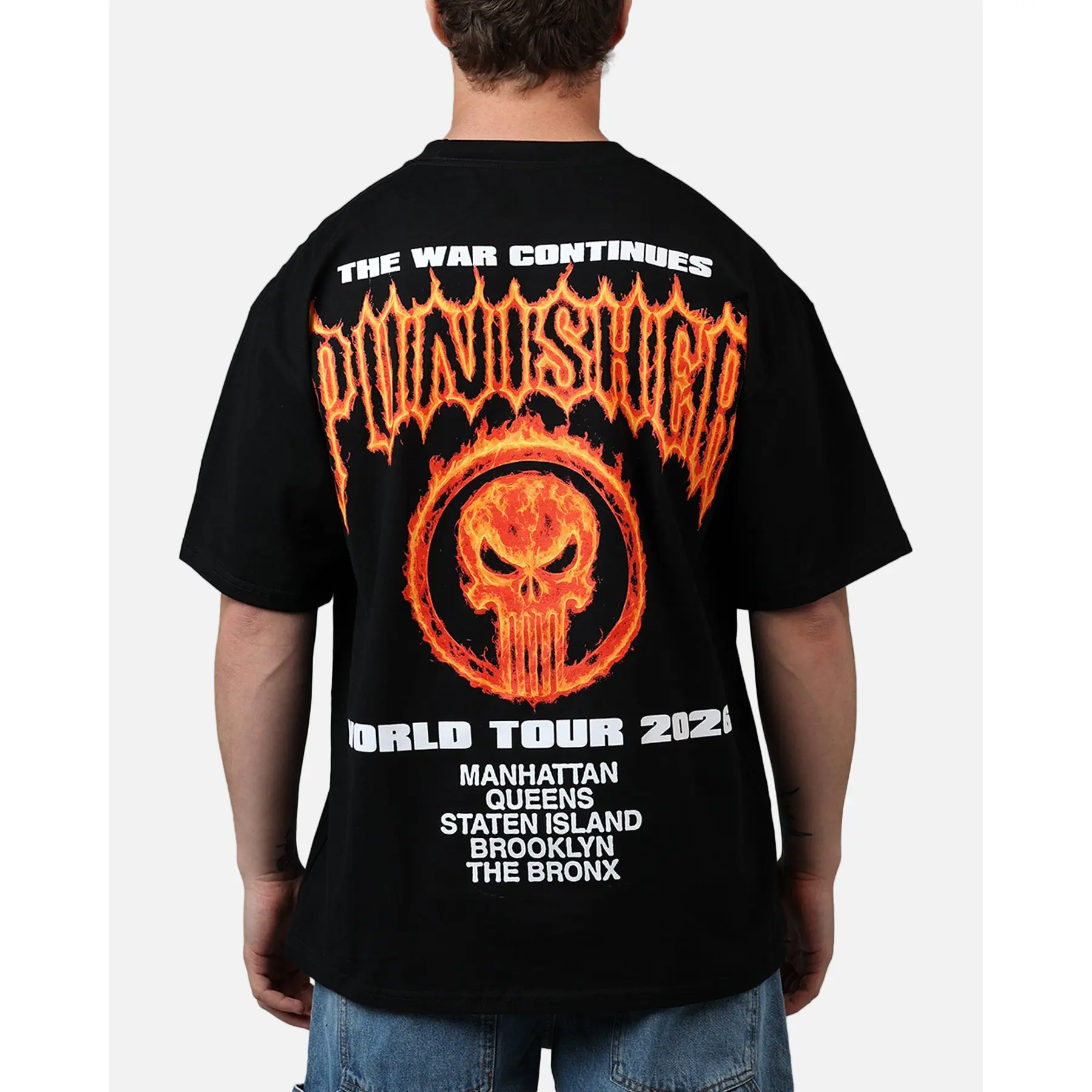 73Studio Marvel Punisher Vintage T-Shirt Black