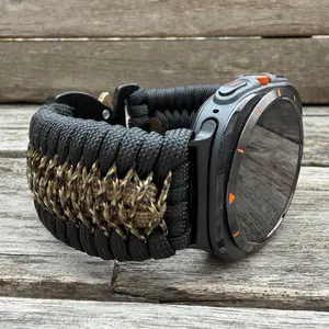 Paracord Watchband compatible with Samsung Galaxy Watch Ultra, Galaxy Watch 8, Galaxy Watch 7, and older models (watch not included).