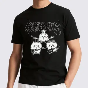 Chiikawa Hachiware Usagi Metal Band Sweatshirt, Cute Japanese Anime Manga Inspired Shirt, Unisex Shirt, Birthday gift for Men Women