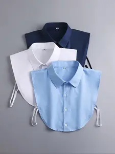 Women's Solid Color Detachable Collar, Business Decorative Collar, Versatile Fashion Accessory for Shirt Sweater Hoodie