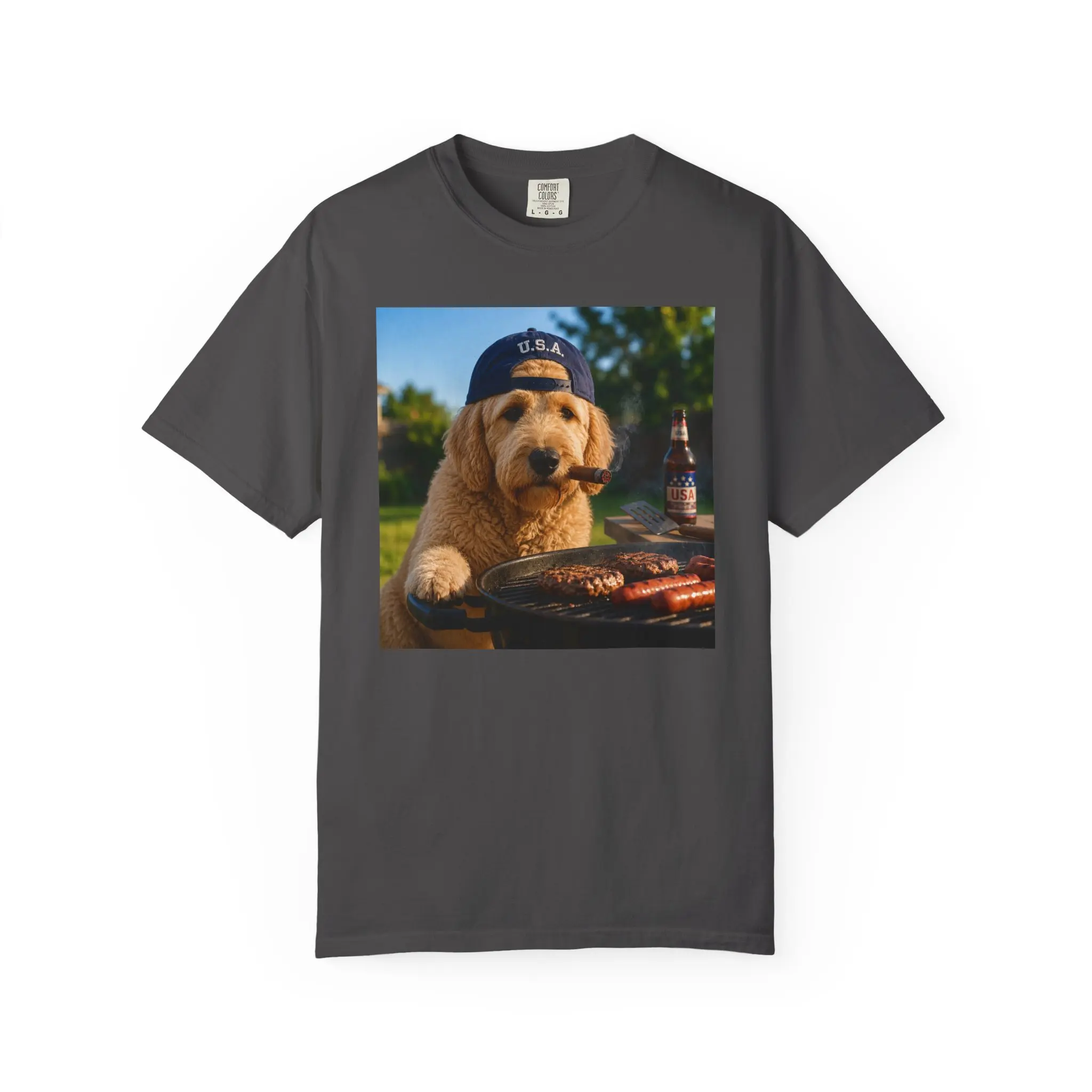 Golden Doodle T-Shirt | BBQ Dog Dad Tee