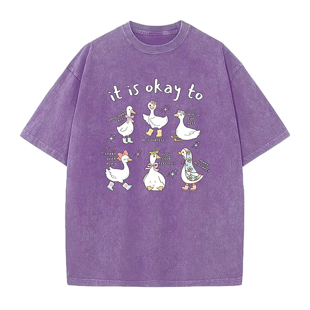 Washed T-shirt-Purple