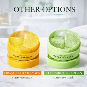 VC Collagen Eye Mask Vs Cucumber Collagen Starry Eye Patch, Brighten or Hydrate, Reduce Puffiness, Cooling Gel Eye Mask, Niacinamide