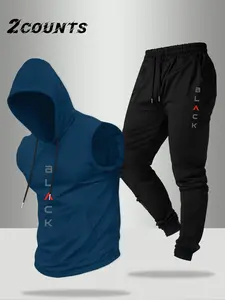 Hooded Sleeveless Vest and Long Pants Two-Piece Set Outfit for Everyday Wear, Comfortable Casual for Women