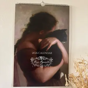 Tina Figarelli 2026 Calendar Fine Art Painting Calendar with Portraits and Cats Classical Realism