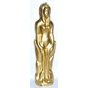 Gold Female candle 7"