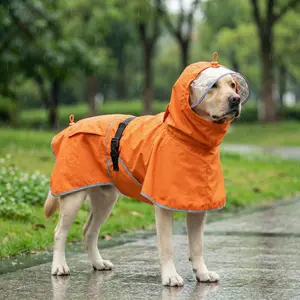 KOOGAL Full Body Dog Raincoat with Detachable Clear Visor Hood – Waterproof Breathable Dog Rain Suit, Mudproof Jumpsuit for Small to XL Dogs, Outdoor Rain Gear for Walking & Hiking