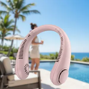 Portable Neck fan with 3 Speeds, Usb rechargeable and Silent Operation. Versatile Personal cooling Fan for Desktop, Travel, Outdoor Use, Baby Safe and handheld breeze. Mini Air Conditioner, Neck Hanging Fan, Table and Handheld Fan All in One.