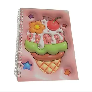Trendy Lined Notebooks with Ice Cream Cone Design Choose Your Favorite Notebook for Notes and Sketches