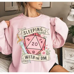 Sleeping with the Dungeon Master Shirt, Sleeping with the DM, D&D T-shirt , Dunge0ns and Drag0ns Sweatshirt, D D Board Game gifts for her