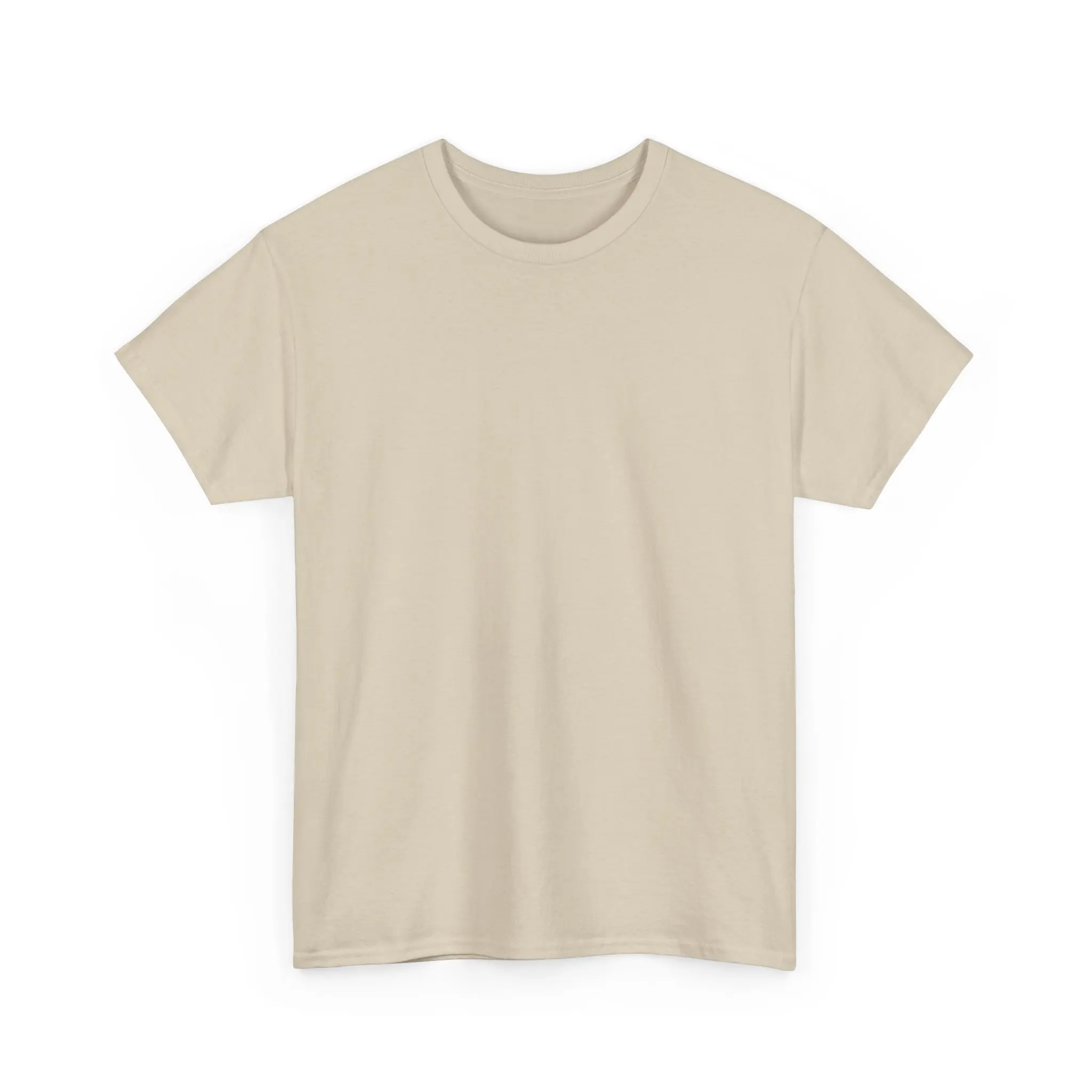 Basic Unisex Cotton Crew Neck T-Shirt sand