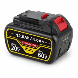 12000mAh Dual Voltage Replacement Batteries with Cells, Compatible with Dewalt 20V/54V/60V MAX DCB606 Cordless Power Tools for Construction Tasks, Daily Repairs