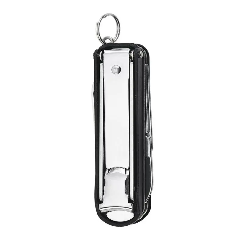 Stainless Steel Folding Nail Clipper, Multifunctional Nail Clipper with File, Portable Nail Care Tool for Home & Travel