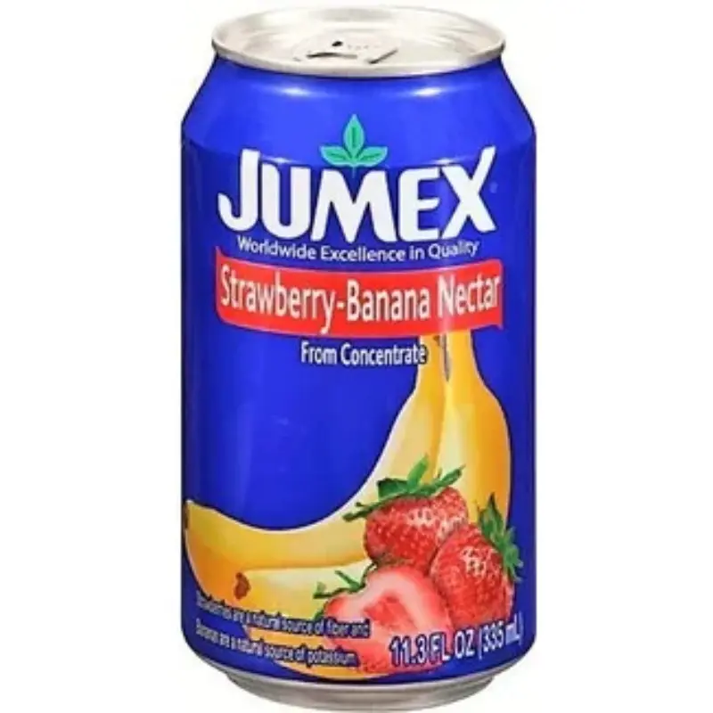 24x Jumex Strawberry Banana Nectar - Fruit Juice Drink Beverage Sweet Refreshing Liquid Pack Bulk Wholesale Lot Bundle Refreshment Natural Flavor Pantry Stock Liquid Smooth Consistency Hydration 11.3oz 24ct Cans Individual Size