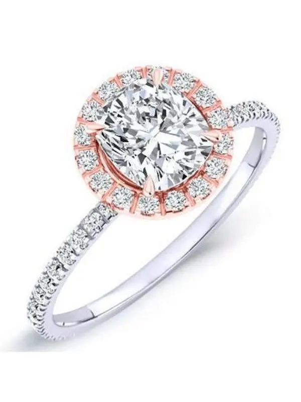 Columbine - Cushion Moissanite Engagement Ring