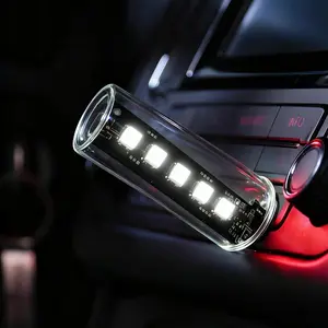 Car USB Night Light Touch Dimmable LED Filament Lamp Portable Lighting Plug and Play Decorative Atmosphere Light for Car Bedroom