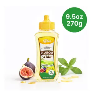 Your Kitchen Allulose 9.5 Fl Oz - 99.5% Keto Allulose Syrup, Zero Calorie Sweetener, Stevia Blend Thin Syrup, Low Glycemic, Non Erythritol, 0 Net Carbs Sugar Substitute