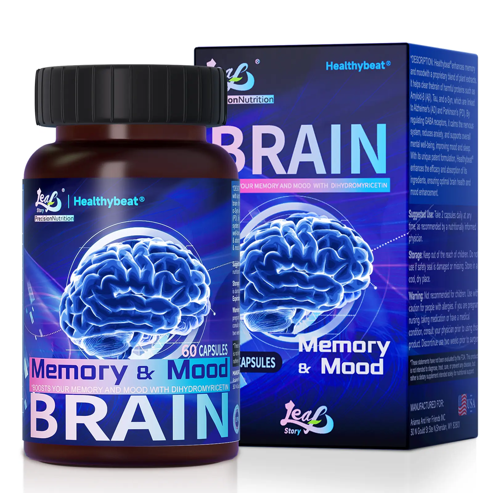LeafStory Nootropic Brain Supplements for Memory and Focus, Cognitive ...
